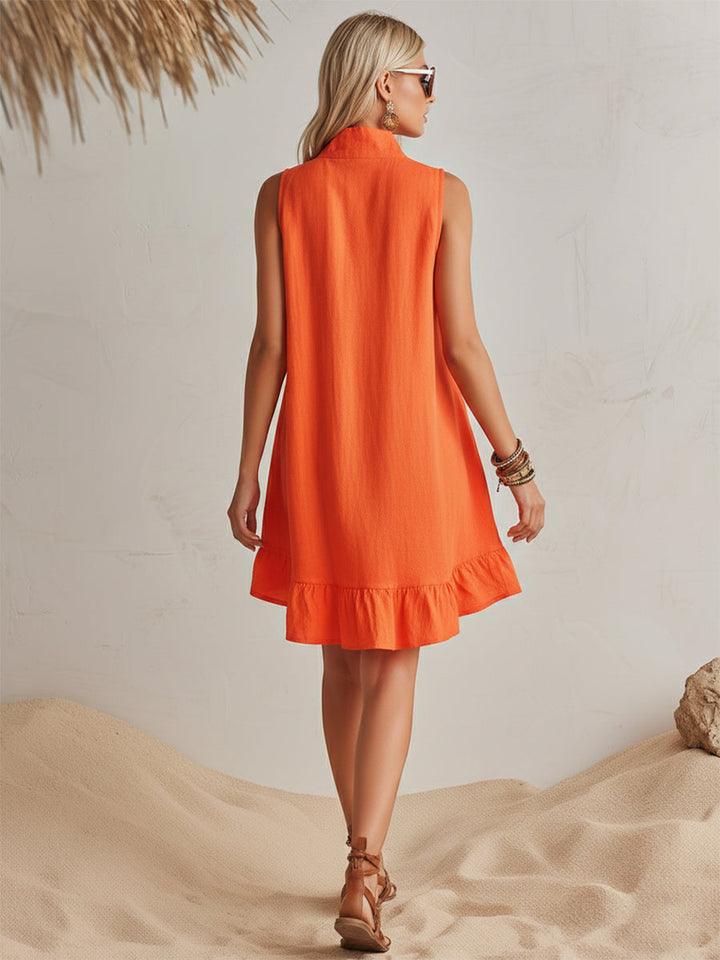 Lina™ | Cotton & Linen Mini Dress