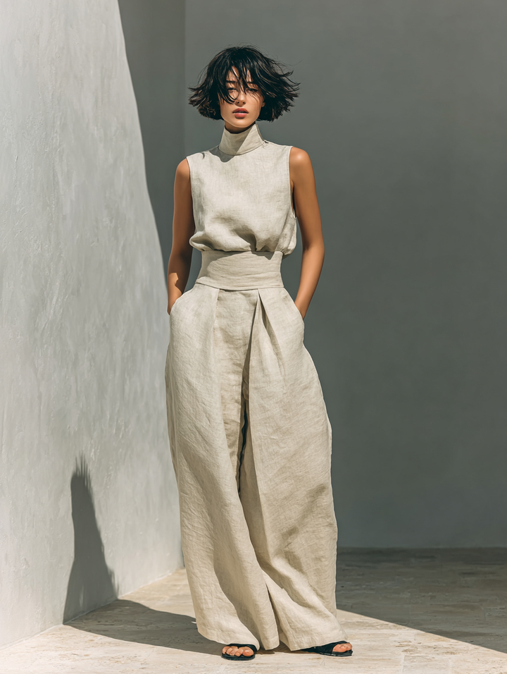 Sofia™ — Linen Blouse & Pants Set
