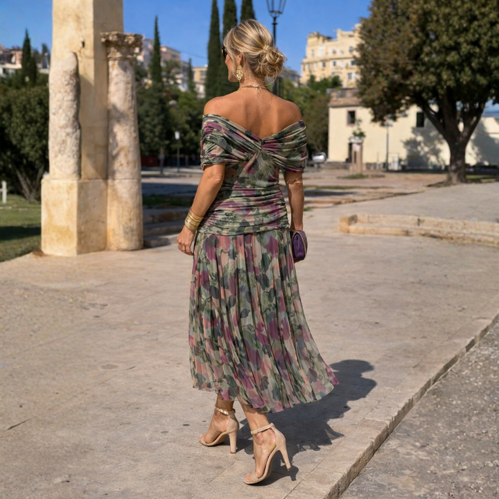 ROSSANA™ | Women’s Off-Shoulder Long Chiffon Dress