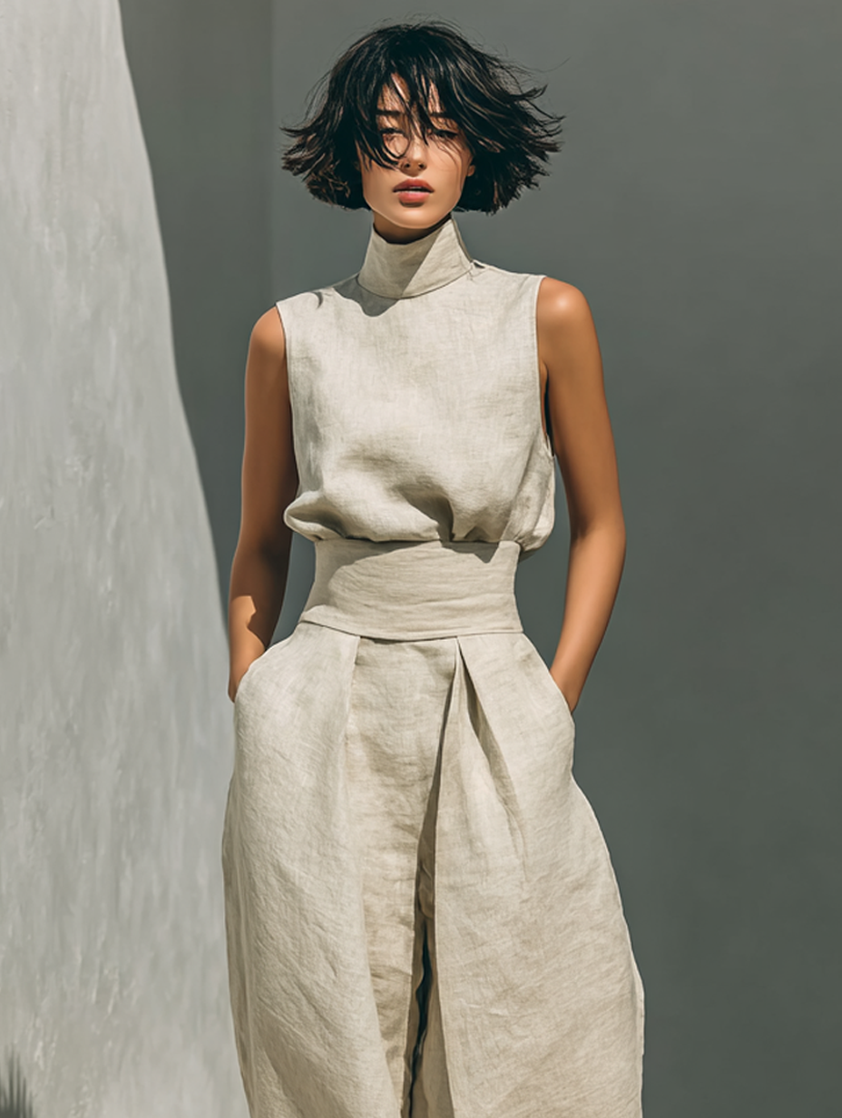 Sofia™ — Linen Blouse & Pants Set