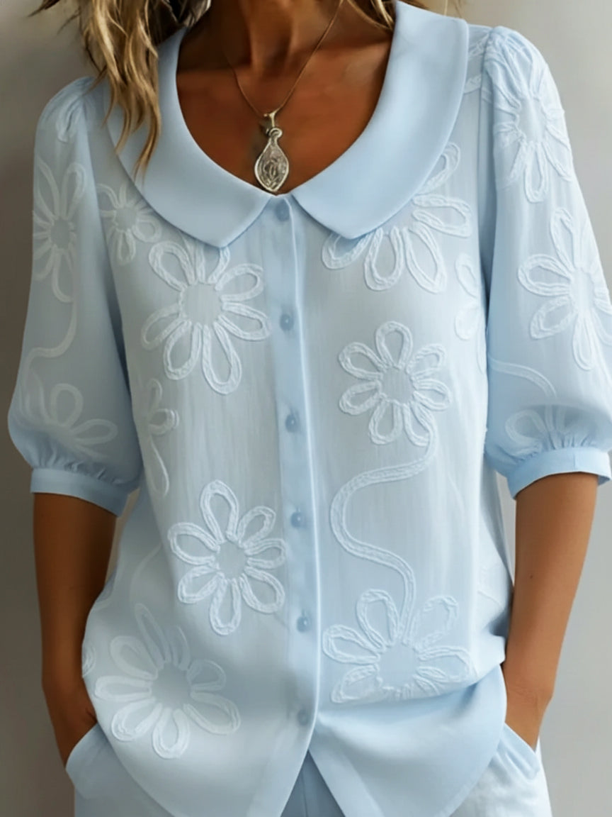 FLOVY™ | Stretch Cotton Collar Shirt