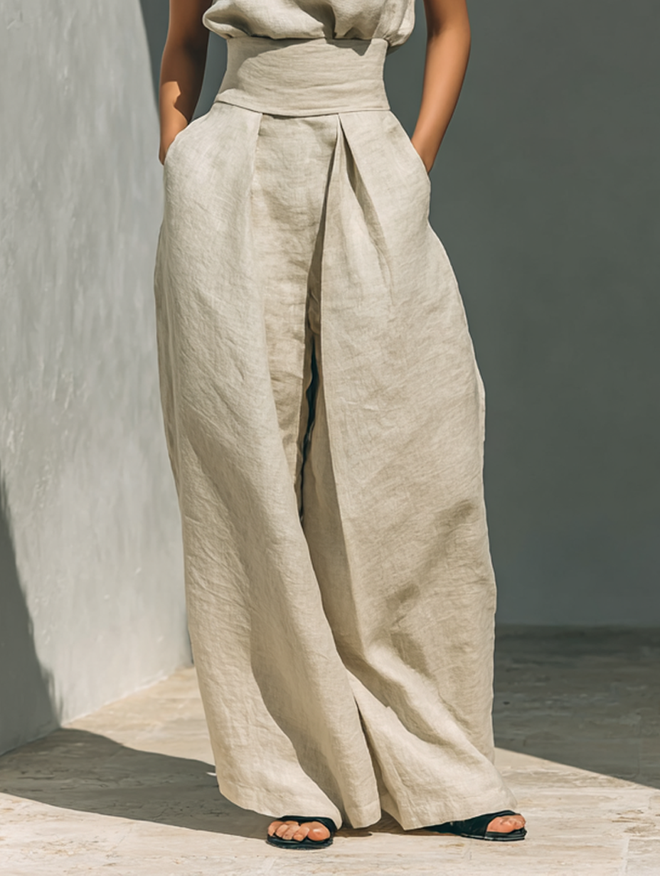 Sofia™ — Linen Blouse & Pants Set
