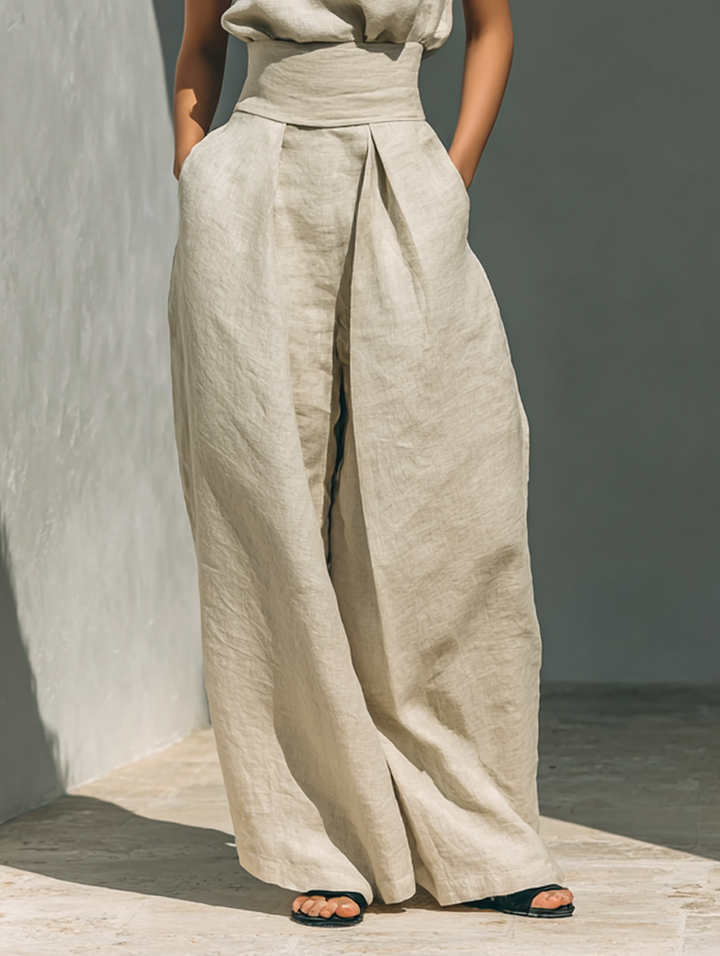Sofia™ — Linen Blouse & Pants Set