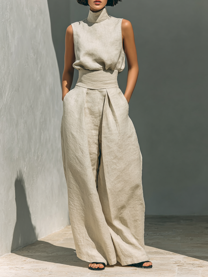 Sofia™ — Linen Blouse & Pants Set