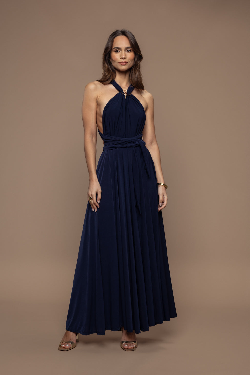 Prestance Multiposition Dress – Navy Blue