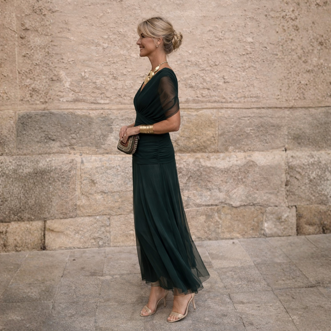 ROSSANA™ | Women’s Off-Shoulder Long Chiffon Dress