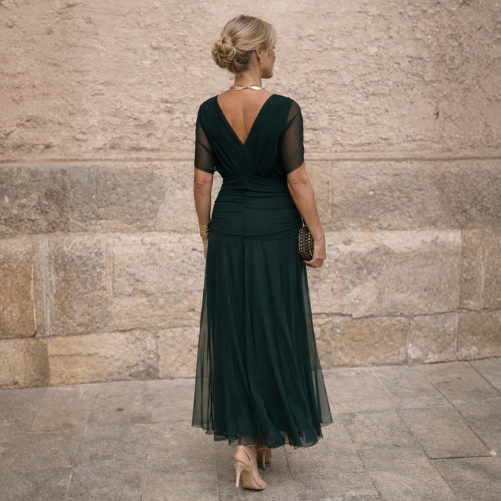 ROSSANA™ | Women’s Off-Shoulder Long Chiffon Dress