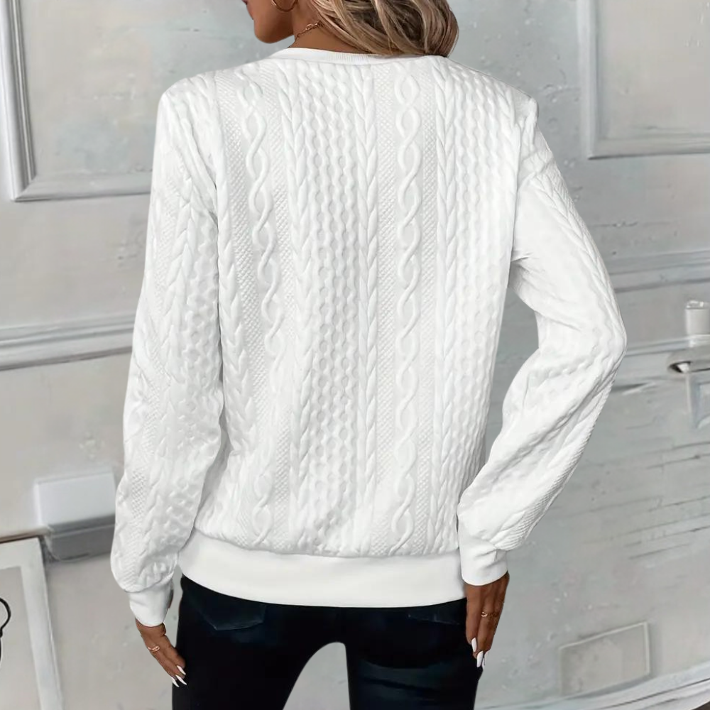 Amalie™ | Women’s Zip-Up Cable Knit Sweater