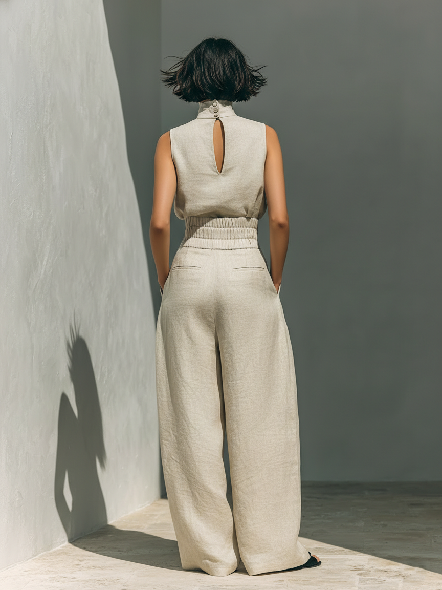 Sofia™ — Linen Blouse & Pants Set