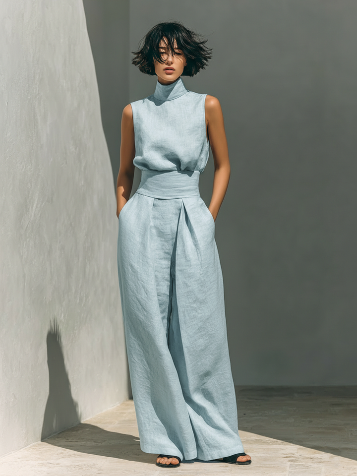 Sofia™ — Linen Blouse & Pants Set