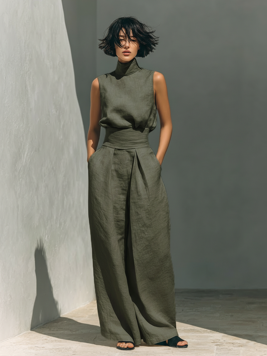 Sofia™ — Linen Blouse & Pants Set
