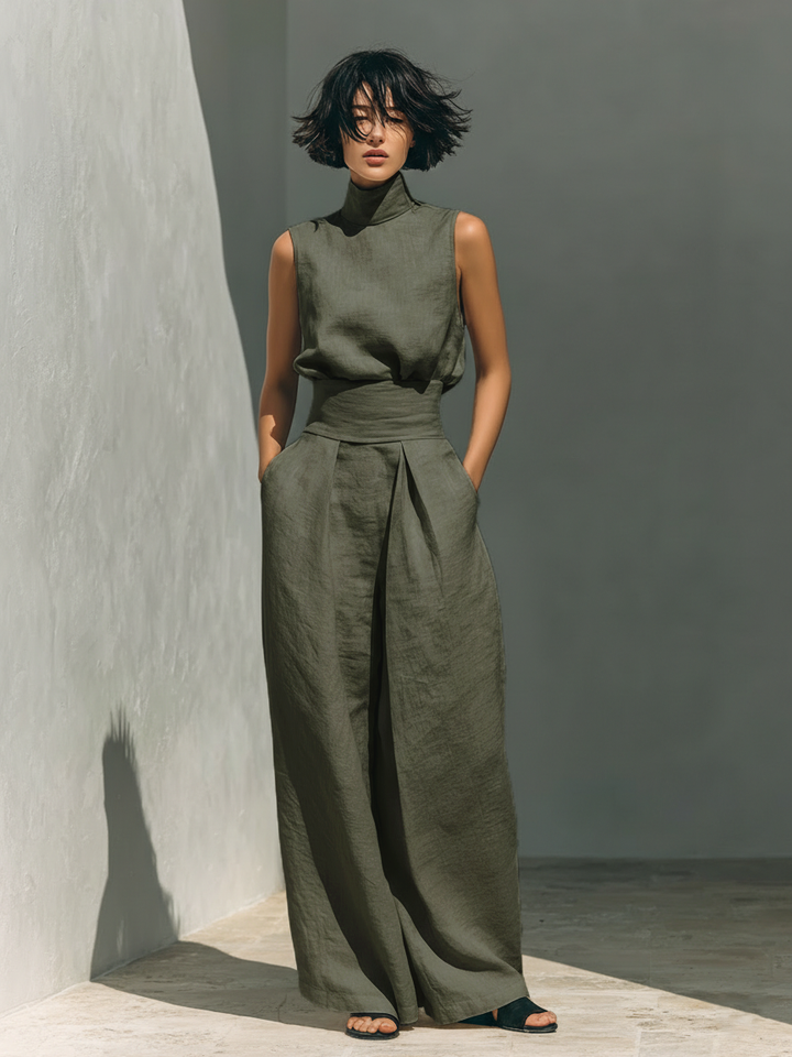 Sofia™ — Linen Blouse & Pants Set
